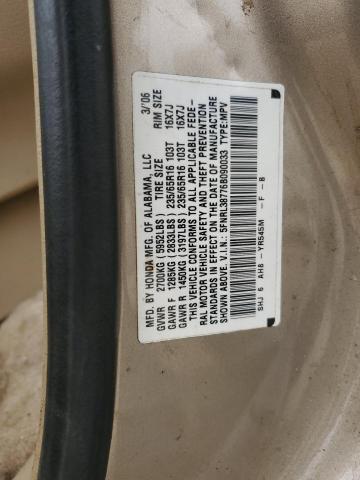 5FNRL38776B090033 - 2006 HONDA ODYSSEY EXL GOLD photo 13