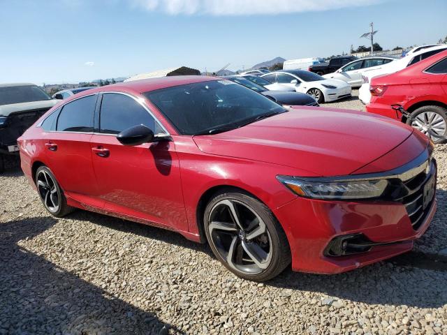 1HGCV1F36MA060825 - 2021 HONDA ACCORD SPORT RED photo 4