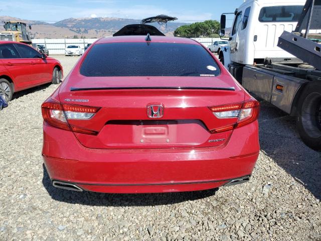 1HGCV1F36MA060825 - 2021 HONDA ACCORD SPORT RED photo 6