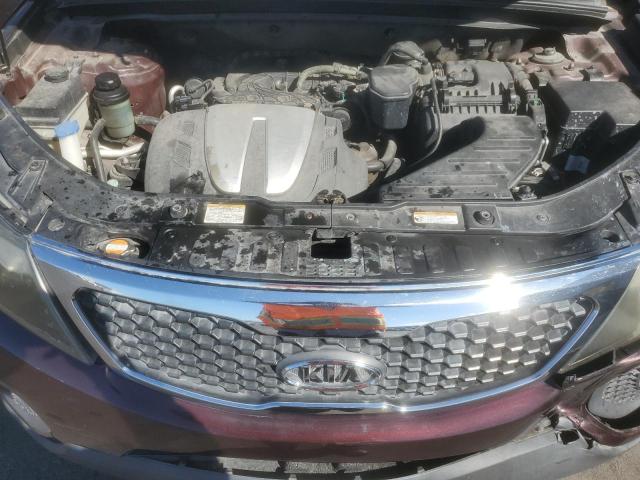 5XYKU4A25BG062706 - 2011 KIA SORENTO EX MAROON photo 12