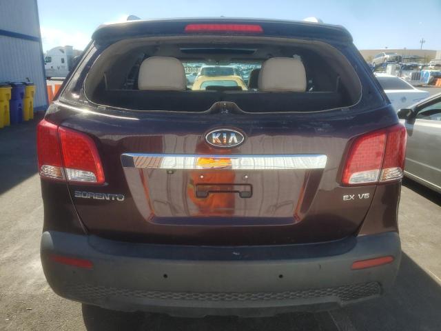 5XYKU4A25BG062706 - 2011 KIA SORENTO EX MAROON photo 6