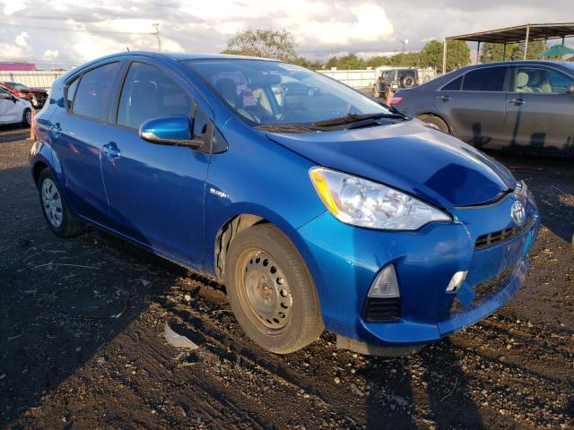 JTDKDTB37E1566938 - 2014 TOYOTA PRIUS C BLUE photo 4