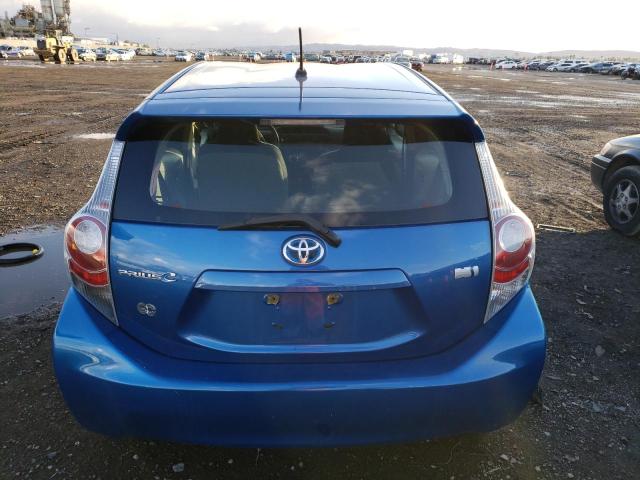 JTDKDTB37E1566938 - 2014 TOYOTA PRIUS C BLUE photo 6