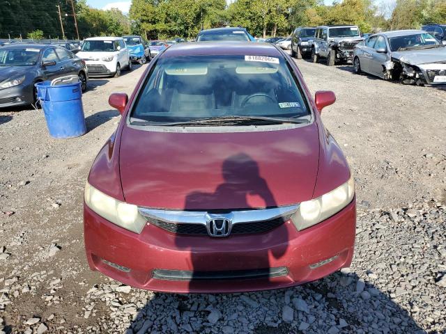 2HGFA16619H541920 - 2009 HONDA CIVIC LX-S BURGUNDY photo 5
