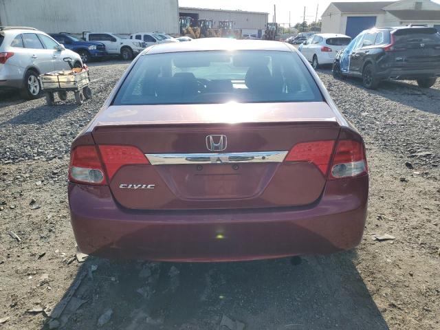 2HGFA16619H541920 - 2009 HONDA CIVIC LX-S BURGUNDY photo 6