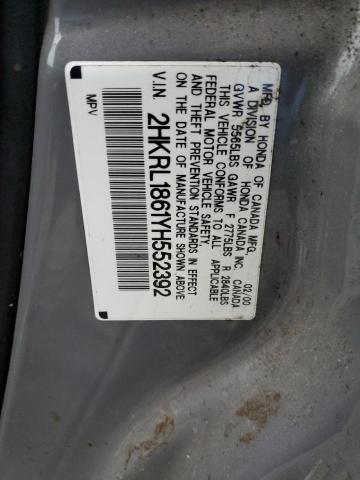 2HKRL1861YH552392 - 2000 HONDA ODYSSEY EX GRAY photo 13