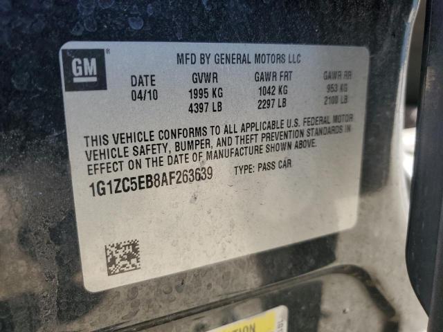 1G1ZC5EB8AF263639 - 2010 CHEVROLET MALIBU 1LT BLACK photo 12