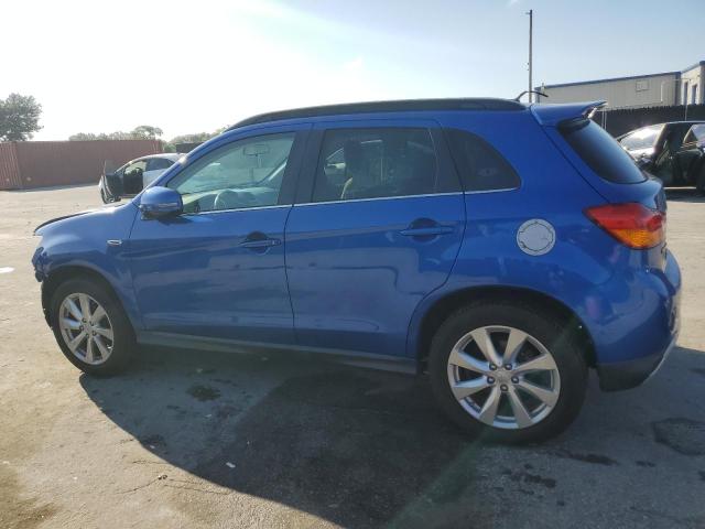 4A4AP4AW8FE049526 - 2015 MITSUBISHI OUTLANDER SE BLUE photo 2