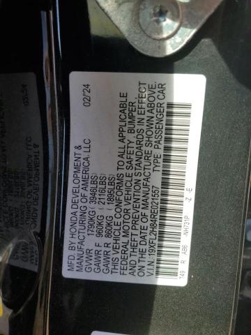 19XFL2H84RE021557 - 2024 HONDA CIVIC SPORT BLACK photo 12