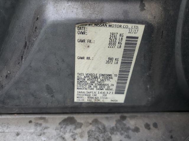 1N4AL3AP5JC166321 - 2018 NISSAN ALTIMA 2.5 Szary zdjęcie 12