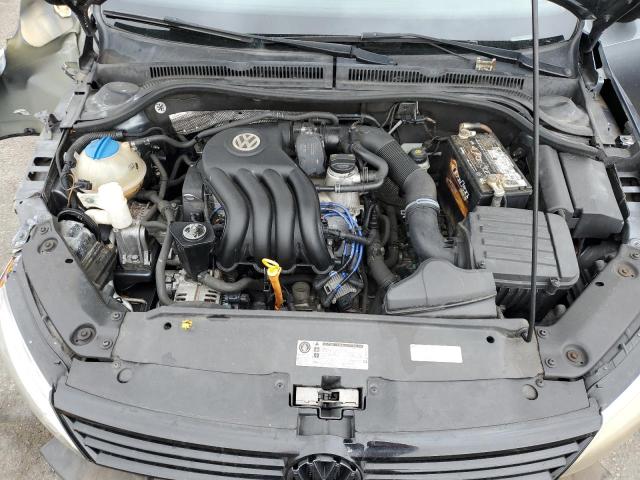 3VW2K7AJ9EM357519 - 2014 VOLKSWAGEN JETTA BASE GRAY photo 11