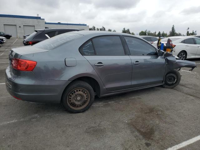 3VW2K7AJ9EM357519 - 2014 VOLKSWAGEN JETTA BASE GRAY photo 3
