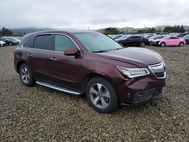 5FRYD3H23GB018081 - 2016 ACURA MDX ბურგუნდია ფოტო 4