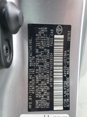 4T1BF1FK1GU209204 - 2016 TOYOTA CAMRY LE SILVER photo 13