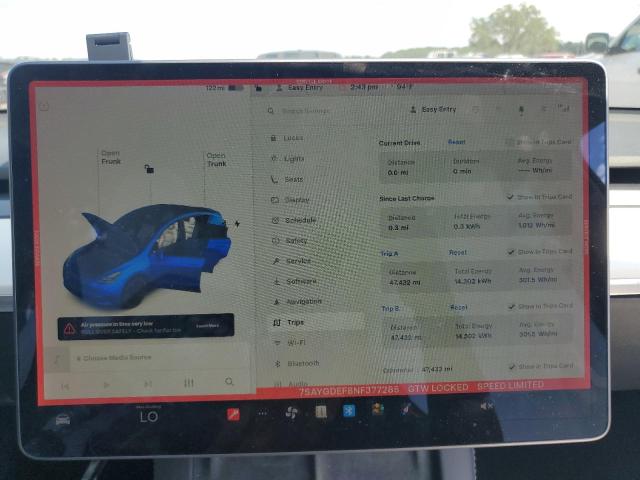 7SAYGDEF8NF377285 - 2022 TESLA MODEL Y თეთრი ფოტო 9