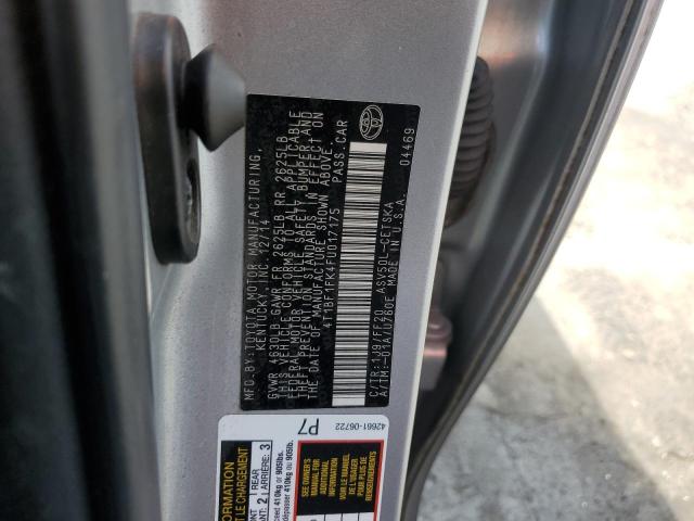 4T1BF1FK4FU017175 - 2015 TOYOTA CAMRY LE SILVER photo 12