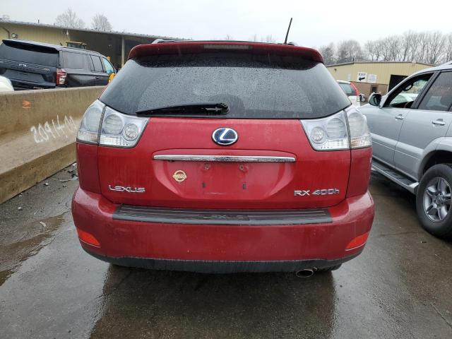 JTJHW31U082053797 - 2008 LEXUS RX 400H RED photo 6