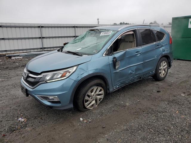 2HKRM4H7XFH672888 - 2015 HONDA CR-V EXL TURQUOISE photo 1