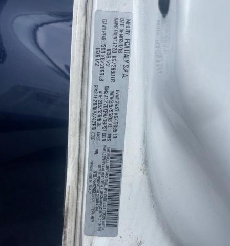 ZFBERFBB2H6E67951 - 2017 RAM PROMASTER SLT Білий фото 12