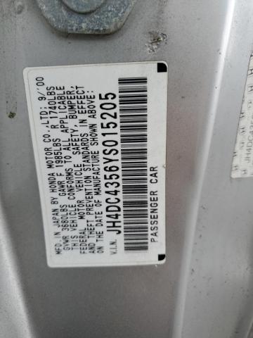 JH4DC4356YS015205 - 2000 ACURA INTEGRA LS SILVER photo 13