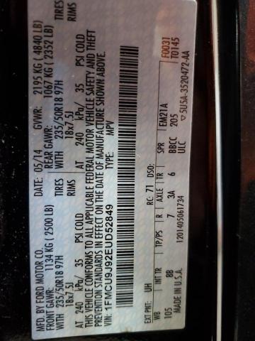 1FMCU9J92EUD52849 - 2014 FORD ESCAPE TITANIUM BLACK photo 14