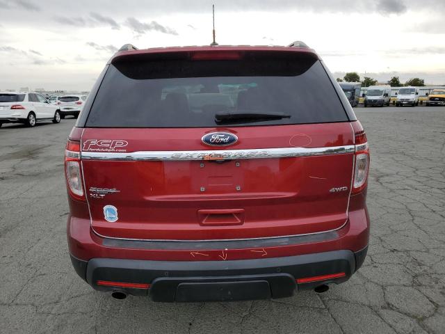 1FM5K8D82DGC30047 - 2013 FORD EXPLORER XLT ბურგუნდია ფოტო 6
