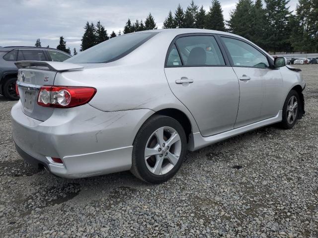 2T1BU4EE0BC619585 - 2011 TOYOTA COROLLA BASE Сріблястий фото 3