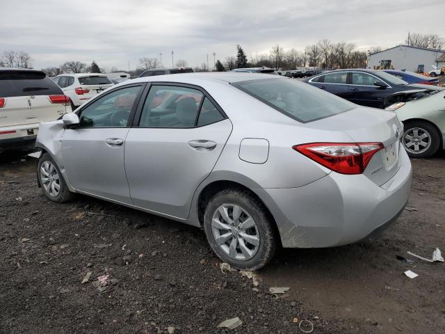 5YFBURHE2GP503160 - 2016 TOYOTA COROLLA L SILVER photo 2