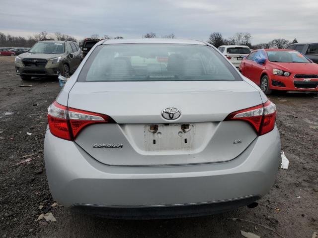 5YFBURHE2GP503160 - 2016 TOYOTA COROLLA L SILVER photo 6