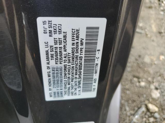 5FNRL5H94FB054149 - 2015 HONDA ODYSSEY TOURING Grau Foto 13