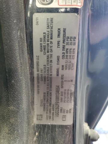 1GCCSCF91B8134664 - 2011 CHEVROLET COLORADO LT BLACK photo 12