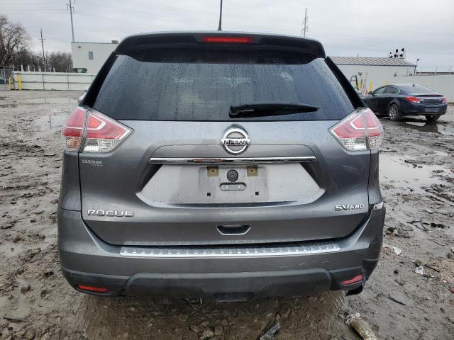 KNMAT2MV3GP618749 - 2016 NISSAN ROGUE S GRAY photo 6