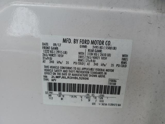 2LMPJ6LR3HBL52606 - 2017 LINCOLN MKX RESERVE أبيض صورة 13