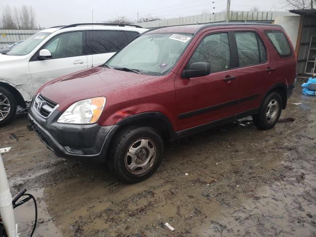 JHLRD78402C016019 - 2002 HONDA CR-V LX MAROON photo 1