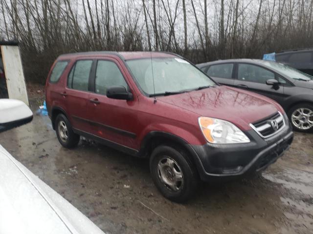 JHLRD78402C016019 - 2002 HONDA CR-V LX MAROON photo 4