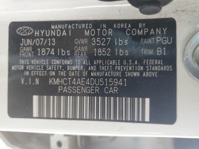 KMHCT4AE4DU515941 - 2013 HYUNDAI ACCENT GLS Ağ foto 12