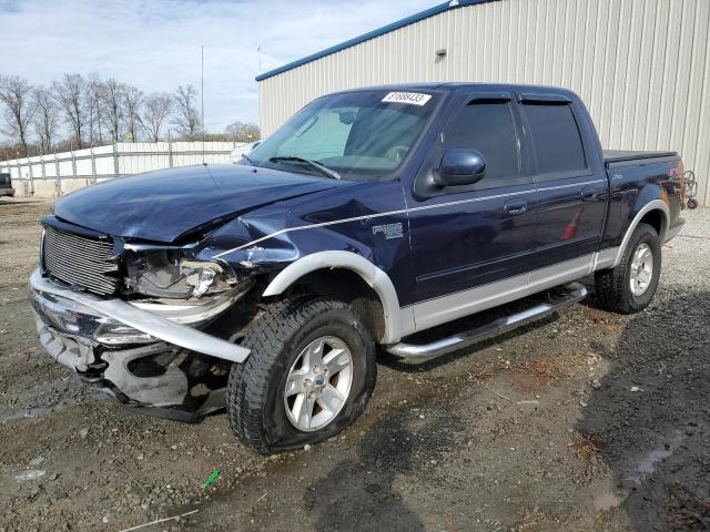 1FTRW08L53KD59759 - 2003 FORD F150 SUPERCREW BLUE photo 1