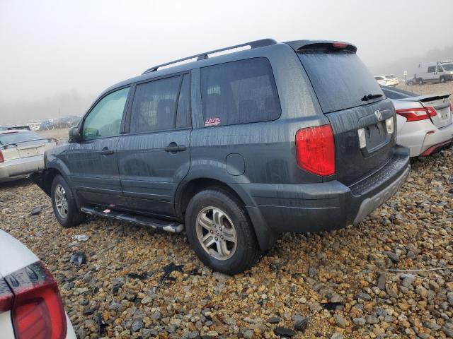 5FNYF18525B062693 - 2005 HONDA PILOT EXL BLUE photo 2