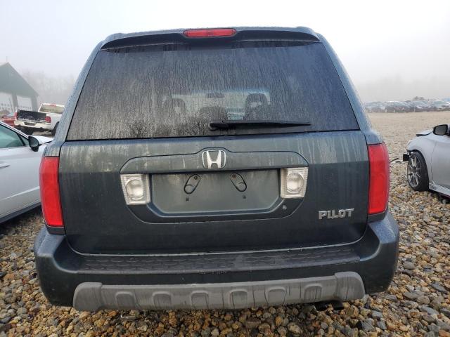 5FNYF18525B062693 - 2005 HONDA PILOT EXL BLUE photo 6