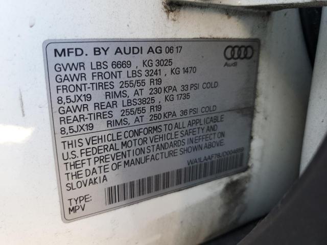 WA1LAAF78JD004659 - 2018 AUDI Q7 PREMIUM PLUS 白色 照片 14