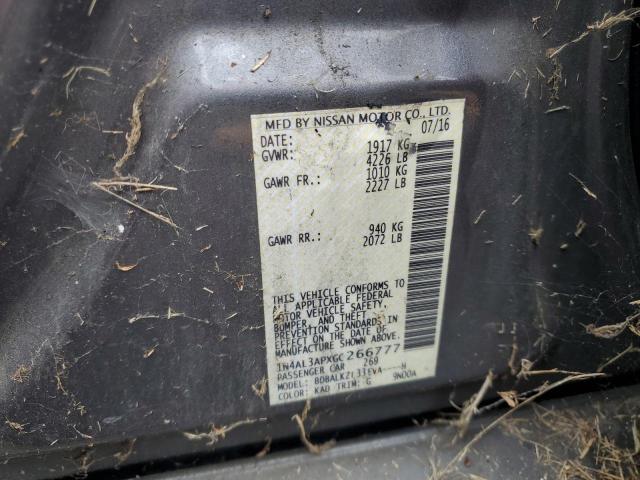 1N4AL3APXGC266777 - 2016 NISSAN ALTIMA 2.5 ნაცრისფერი ფოტო 12