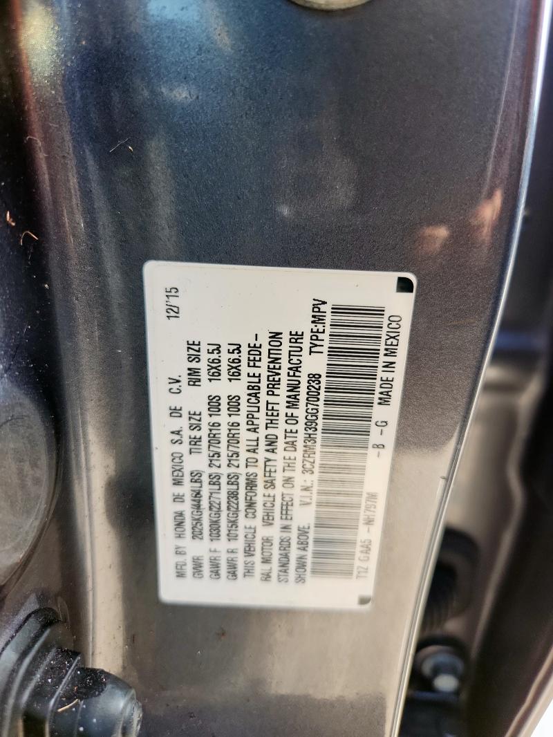 3CZRM3H39GG700238 - 2016 HONDA CR-V LX 灰色 照片 13