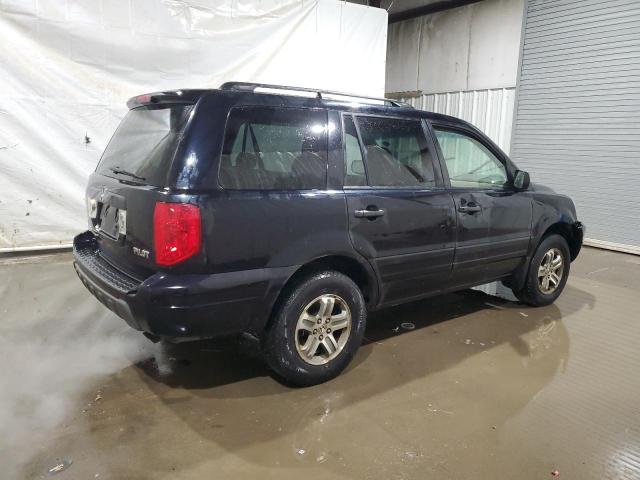 5FNYF18565B033052 - 2005 HONDA PILOT EXL BLUE photo 3