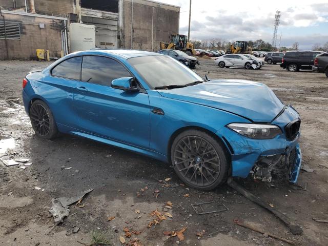 WBS2U7C59K7D03460 - 2019 BMW M2 COMPETITION Синій фото 4
