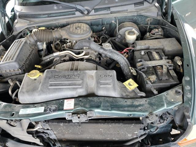 1B7GL22X01S345840 - 2001 DODGE DAKOTA GREEN photo 11