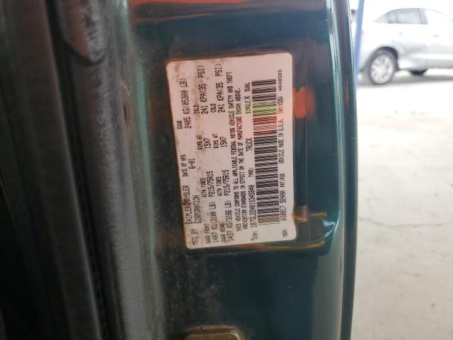 1B7GL22X01S345840 - 2001 DODGE DAKOTA GREEN photo 12