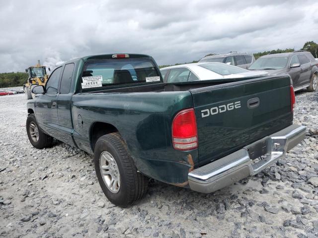 1B7GL22X01S345840 - 2001 DODGE DAKOTA GREEN photo 2