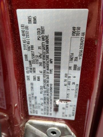 1FMCU9G97FUC05810 - 2015 FORD ESCAPE SE RED photo 13