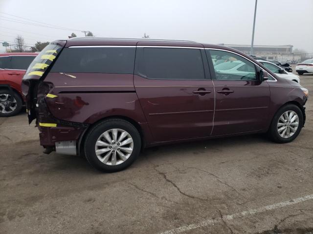 KNDMC5C12H6256868 - 2017 KIA SEDONA EX BURGUNDY photo 3