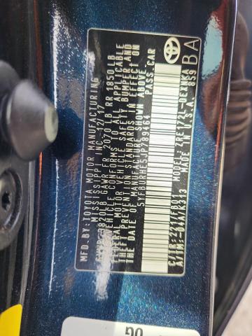 5YFBURHE5JP789464 - 2018 TOYOTA COROLLA L შავი ფოტო 12